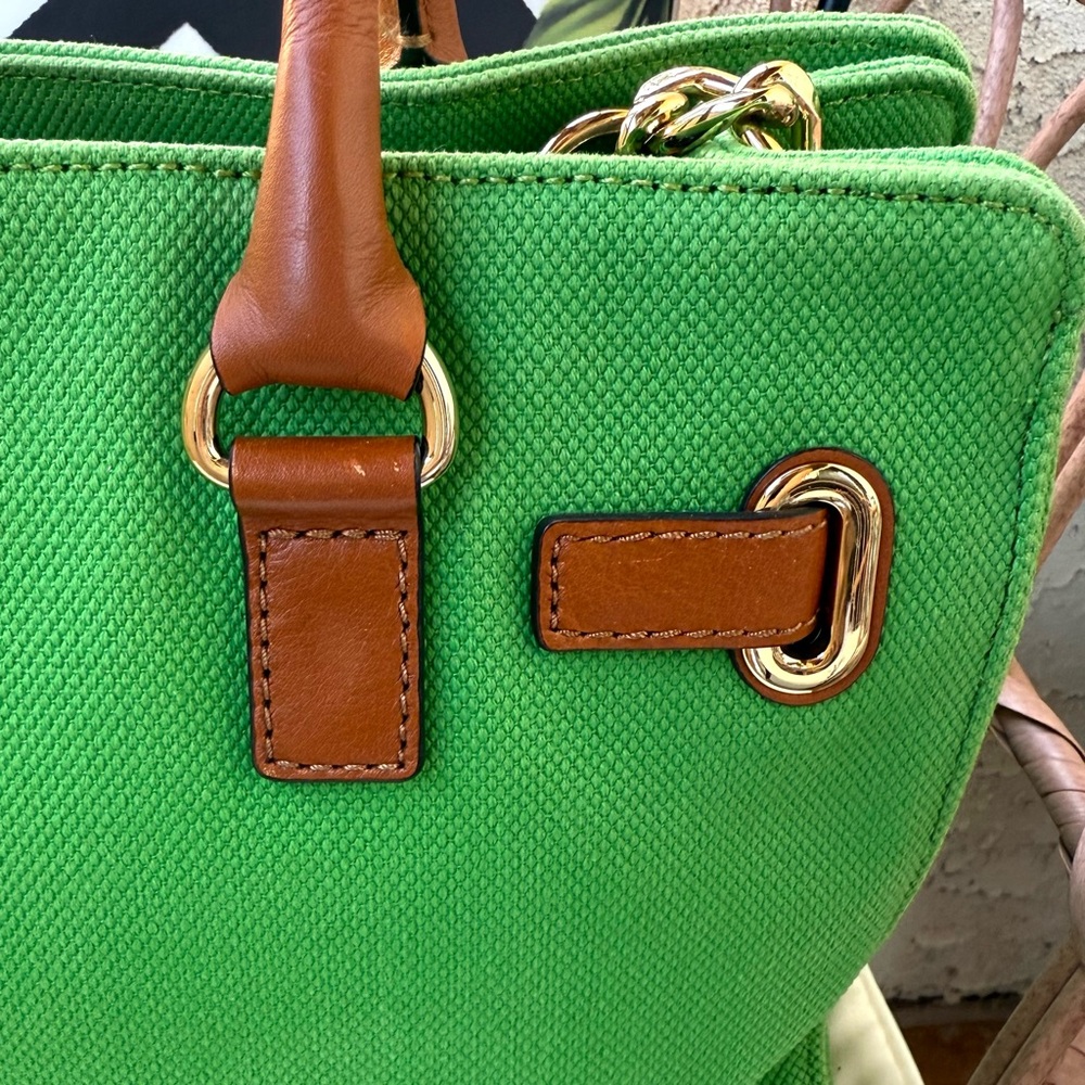 MICHAEL KORS 💚 Green Hamilton Handbag - Picture 7 of 16